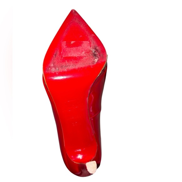 Christian Louboutin Pumps Red Patent Leather Patriotic Pointed Toe Size 35.5 - Picture 7 of 13